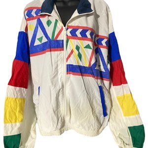 Vintage 90's US Olympic Festival Windbreaker Size XL USA Color Block Jacket Zip